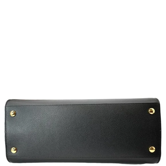 BURBERRY  Title Leather Tote Bag Black - Picture 7 of 13